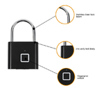 Cadenas intelligent biométrique Keyless Mini Fingerprint Lock en alliage de zinc d'empreinte digitale