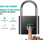 Le cadenas argenté noir d'empreinte digitale de Smart de couleur imperméabilisent Thumbprint Keyless pour le gymnase de casier