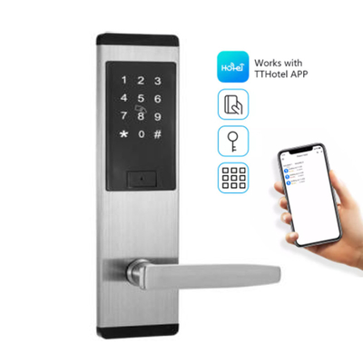 Fermeture de porte à clavier en acier inoxydable de couleur noire avec application TTlock Smart