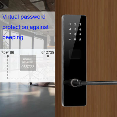 Couleur noire Bluetooth TTlock Mot de passe serrures électroniques de porte intelligentes pour appartement maison