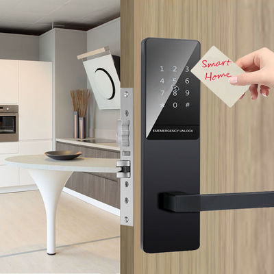 Clavier tactile de couleur noire Appartement Smart Door Lock pour la porte d'entrée