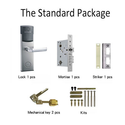 ANSI Standard Mortise Key Card Hôtel Fermetures de porte intelligentes avec logiciel PC gratuit