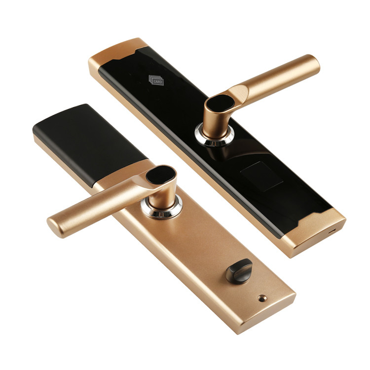 Fermetures de porte en acier inoxydable de couleur dorée de carte intelligente pour hôtel