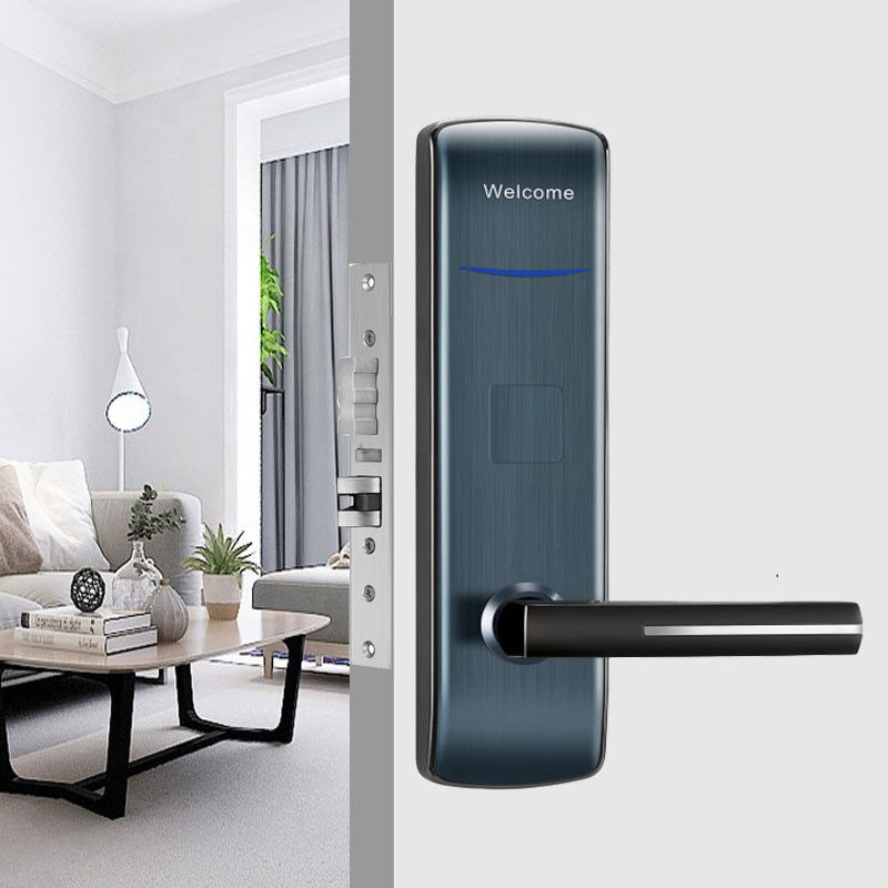 Serrures électroniques d'hôtel en alliage de zinc de couleur dorée avec codeur de carte pour appartement hôtel motel