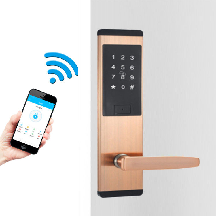 Fermeture de porte à clavier en acier inoxydable de couleur noire avec application TTlock Smart