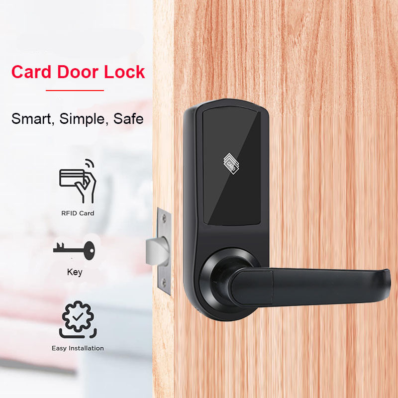 Fermetures de porte de carte à puce en alliage d'aluminium de couleur noire avec logiciel PC gratuit