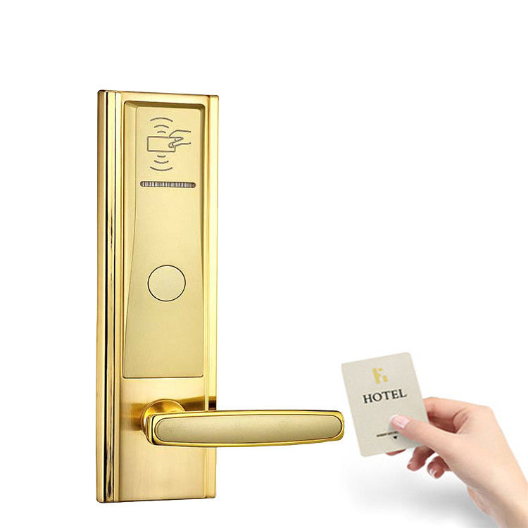 Couleur or Mifare Hôtel Serrures de porte à clé avec système de logiciel de gestion gratuit