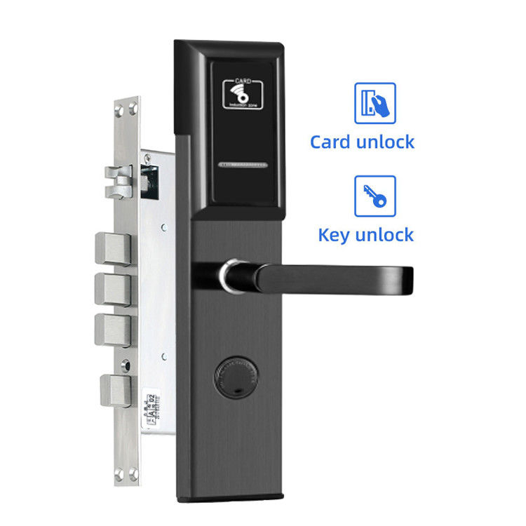Couleur noire Sécurité Matériau en acier inoxydable Hôtel Serrures électroniques avec logiciel de gestion gratuit
