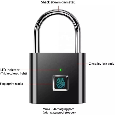 Mini cadenas intelligent One Touch Open Smart Security Keyless Cadenas pour bagages Sacs à main